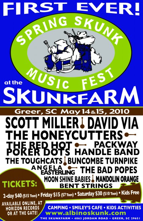 Spring Skunk Music Fest Opens Thursday, April 11th in Greer SC