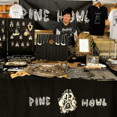 Handcrafted bone and sterling sliver jewelry, plus "oddities & curiosities".
